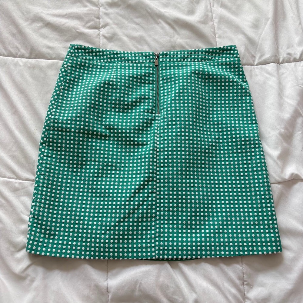 Laundry‎ by Shelli Segal Green Polka Dot Mini Skirt A-Line Pockets Womens 10 - Picture 8 of 9